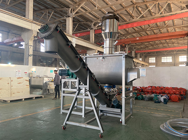 Blue bubble conveying& mixing production line