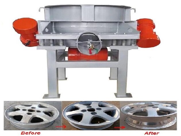 Wheel hub polishing machine